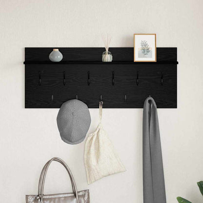 Wall-Mounted Coat Rack Wall-Mounted Black Oak 100 x 40 x 12 cm