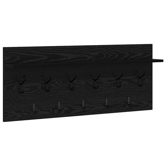 Wall-Mounted Coat Rack Wall-Mounted Black Oak 100 x 40 x 12 cm