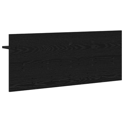 Wall-Mounted Coat Rack with Shelf Black Oak 100 x 40 x 12 cm