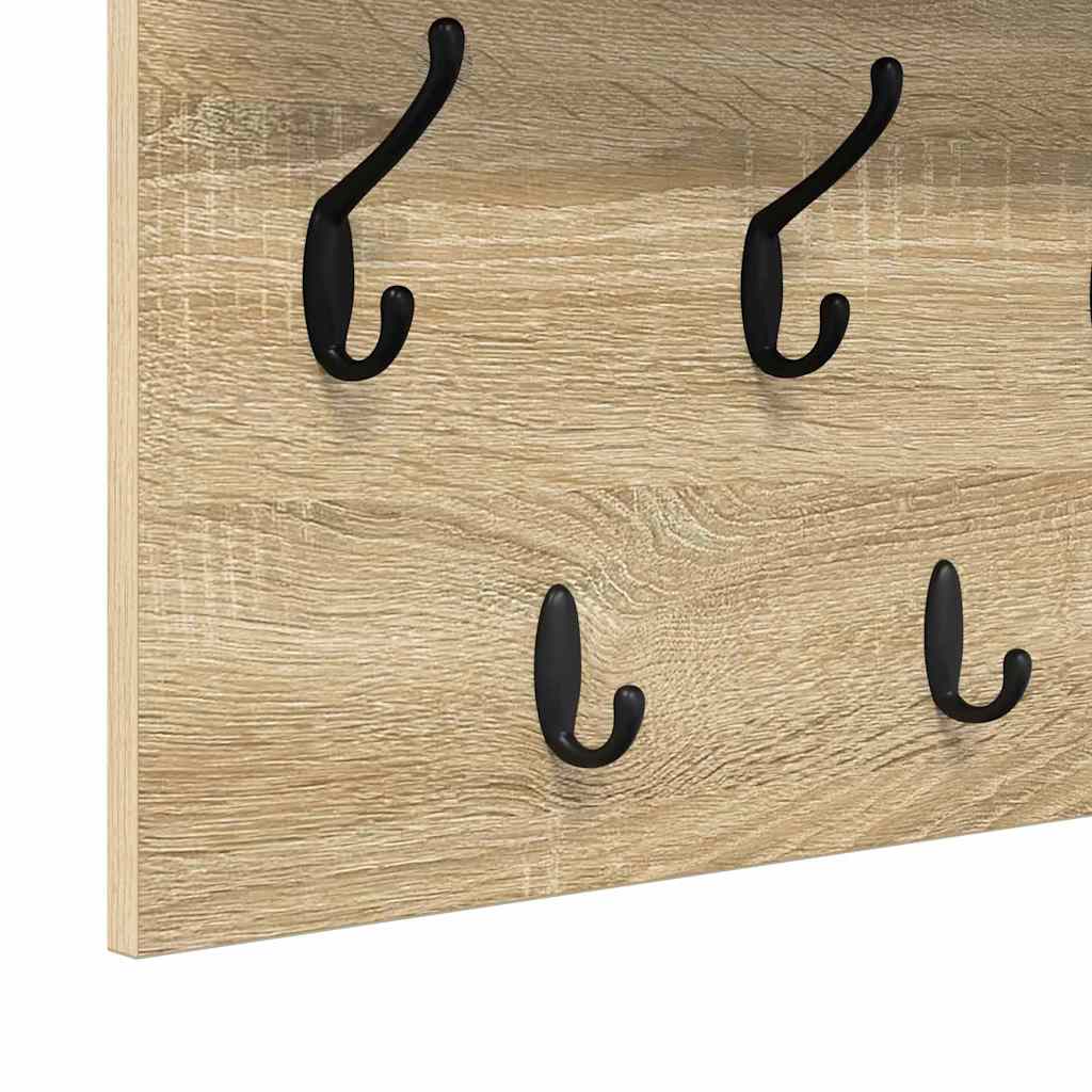 Wall-Mounted Coat Rack Wall-Mounted Sonoma Oak 100 x 40 x 12 cm