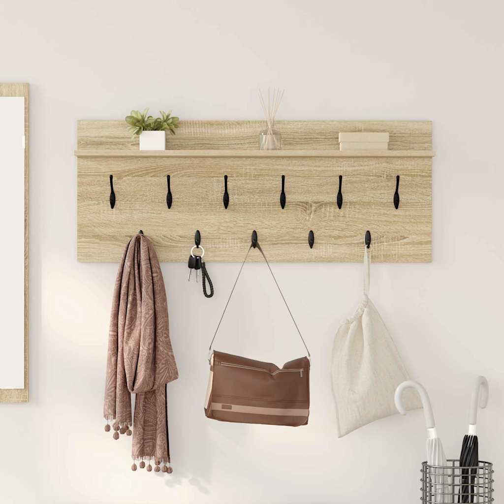 Wall-Mounted Coat Rack Wall-Mounted Sonoma Oak 100 x 40 x 12 cm