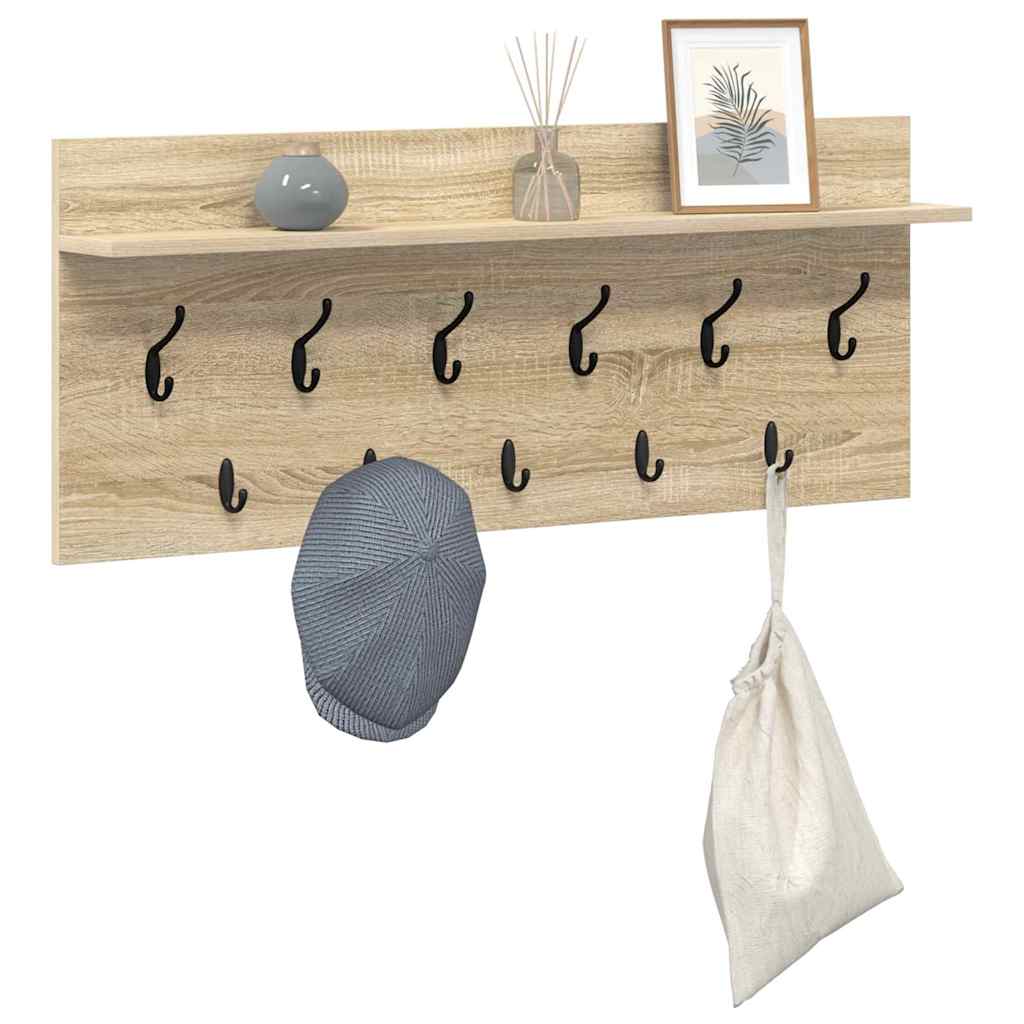 Wall-Mounted Coat Rack Wall-Mounted Sonoma Oak 100 x 40 x 12 cm