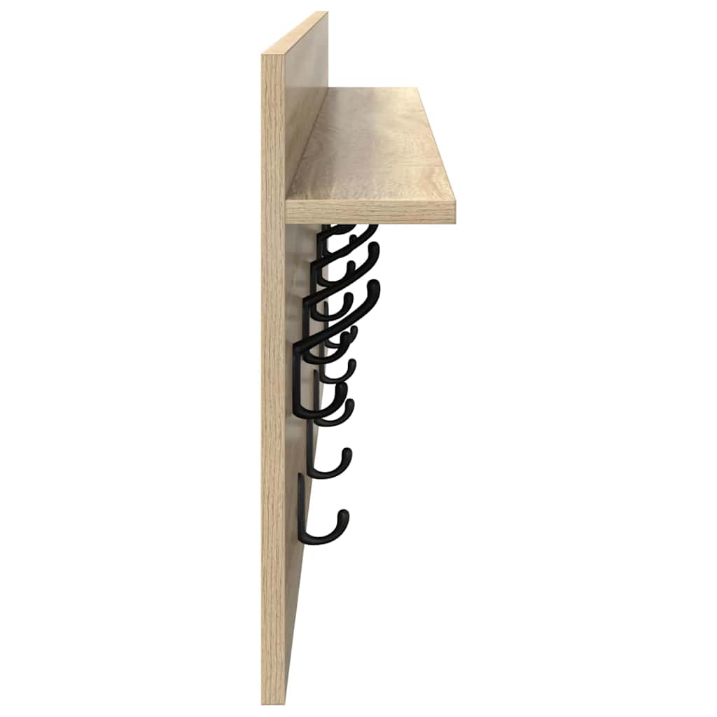 Wall-Mounted Coat Rack Wall-Mounted Sonoma Oak 100 x 40 x 12 cm
