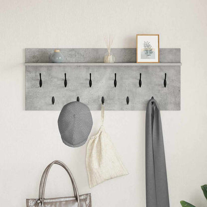 Wall-Mounted Coat Rack Wall-Mounted Concrete Grey