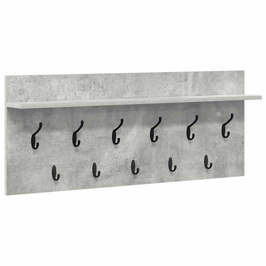 Wall-Mounted Coat Rack Wall-Mounted Concrete Grey