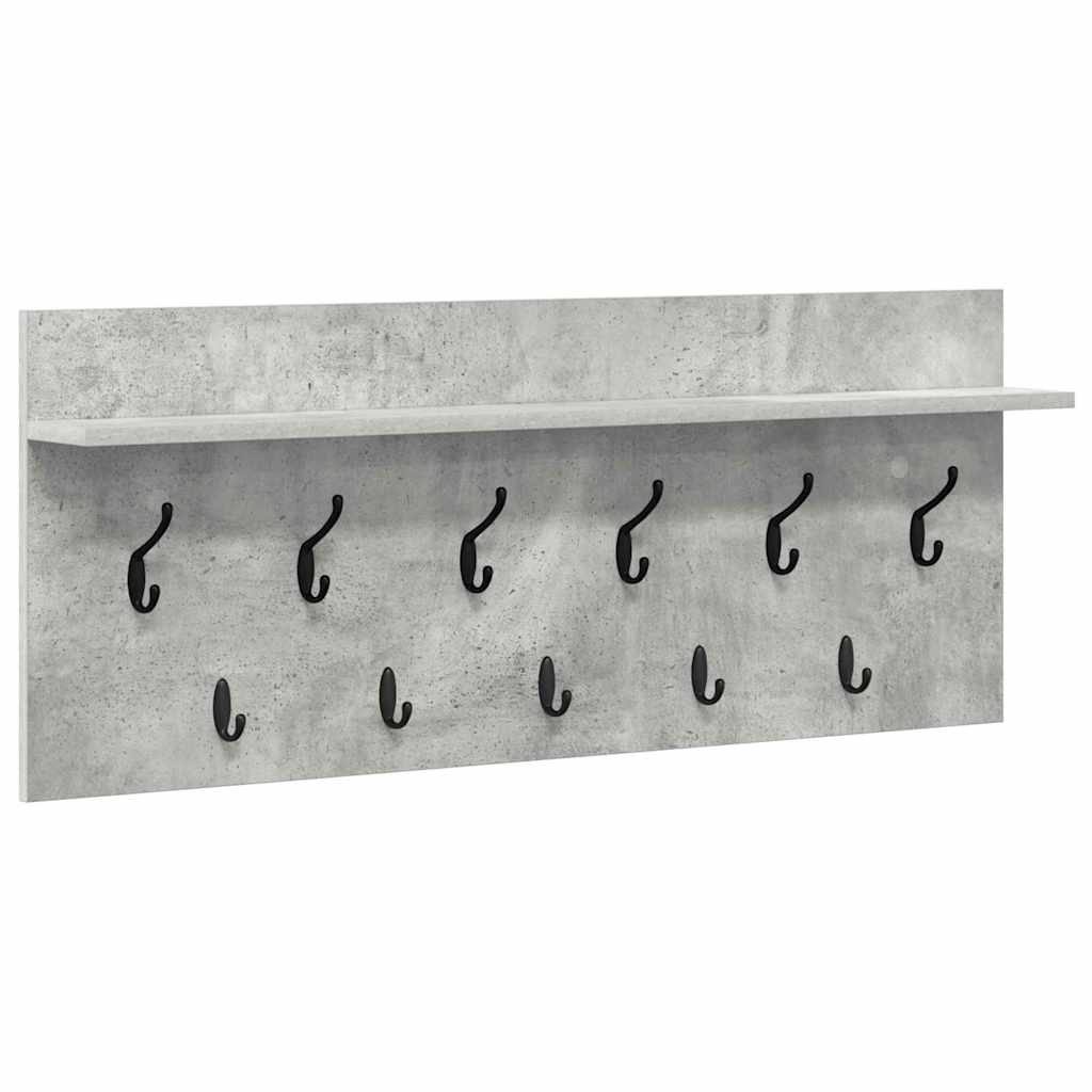 Wall-Mounted Coat Rack Wall-Mounted Concrete Grey
