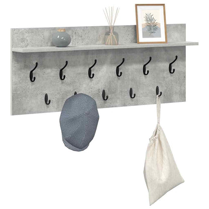 Wall-Mounted Coat Rack Wall-Mounted Concrete Grey