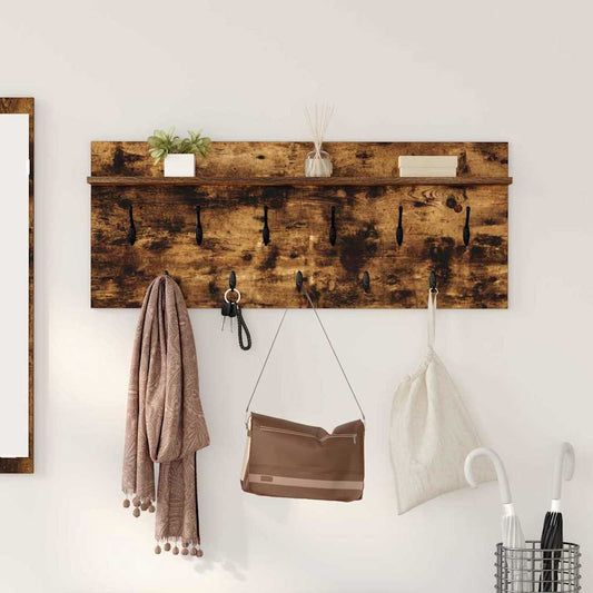 Wall-Mounted Coat Rack Wall-Mounted Smoked Oak 100 x 40 x 12 cm