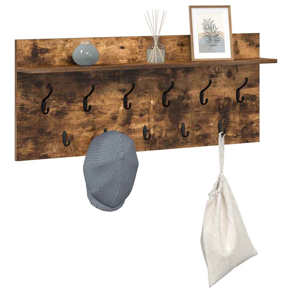 Wall-Mounted Coat Rack Wall-Mounted Smoked Oak 100 x 40 x 12 cm