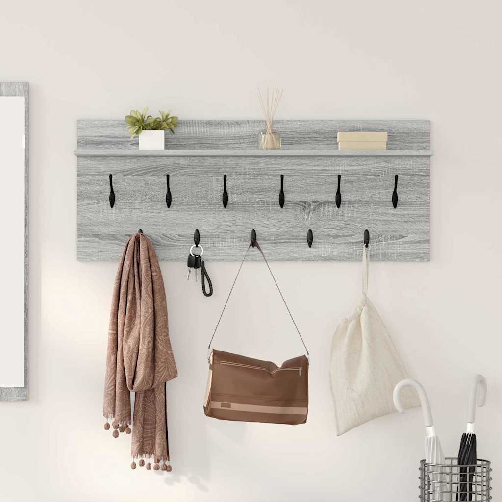 Wall-Mounted Coat Rack Wall-Mounted Grey Sonoma Engineered wood