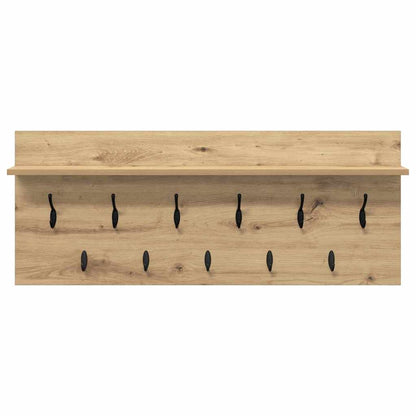 Wall-Mounted Coat Rack with Shelf Artisan Oak 100 x 40 x 12 cm