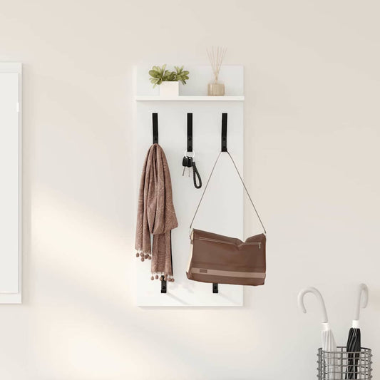 Wall-Mounted Coat Rack Wall-Mounted White 40 x 10 x 90 cm
