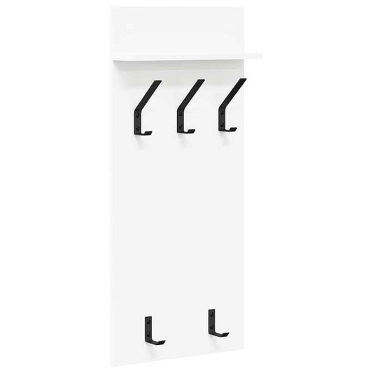 Wall-Mounted Coat Rack Wall-Mounted White 40 x 10 x 90 cm