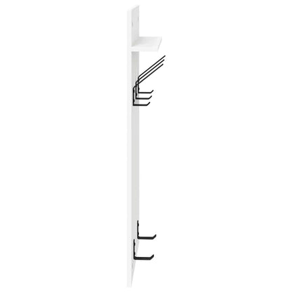 Wall-Mounted Coat Rack Wall-Mounted White 40 x 10 x 90 cm