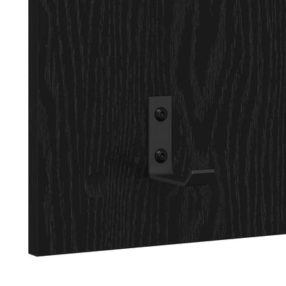 Wall-Mounted Coat Rack Wall-Mounted Black Oak 40 x 10 x 90 cm