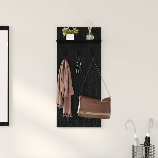 Wall-Mounted Coat Rack Wall-Mounted Black Oak 40 x 10 x 90 cm