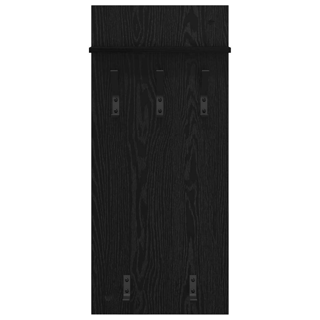 Wall-Mounted Coat Rack Wall-Mounted Black Oak 40 x 10 x 90 cm