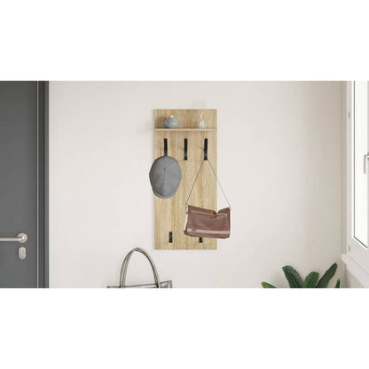 Wall-Mounted Coat Rack with Shelf Sonoma Oak 40 x 10 x 90 cm