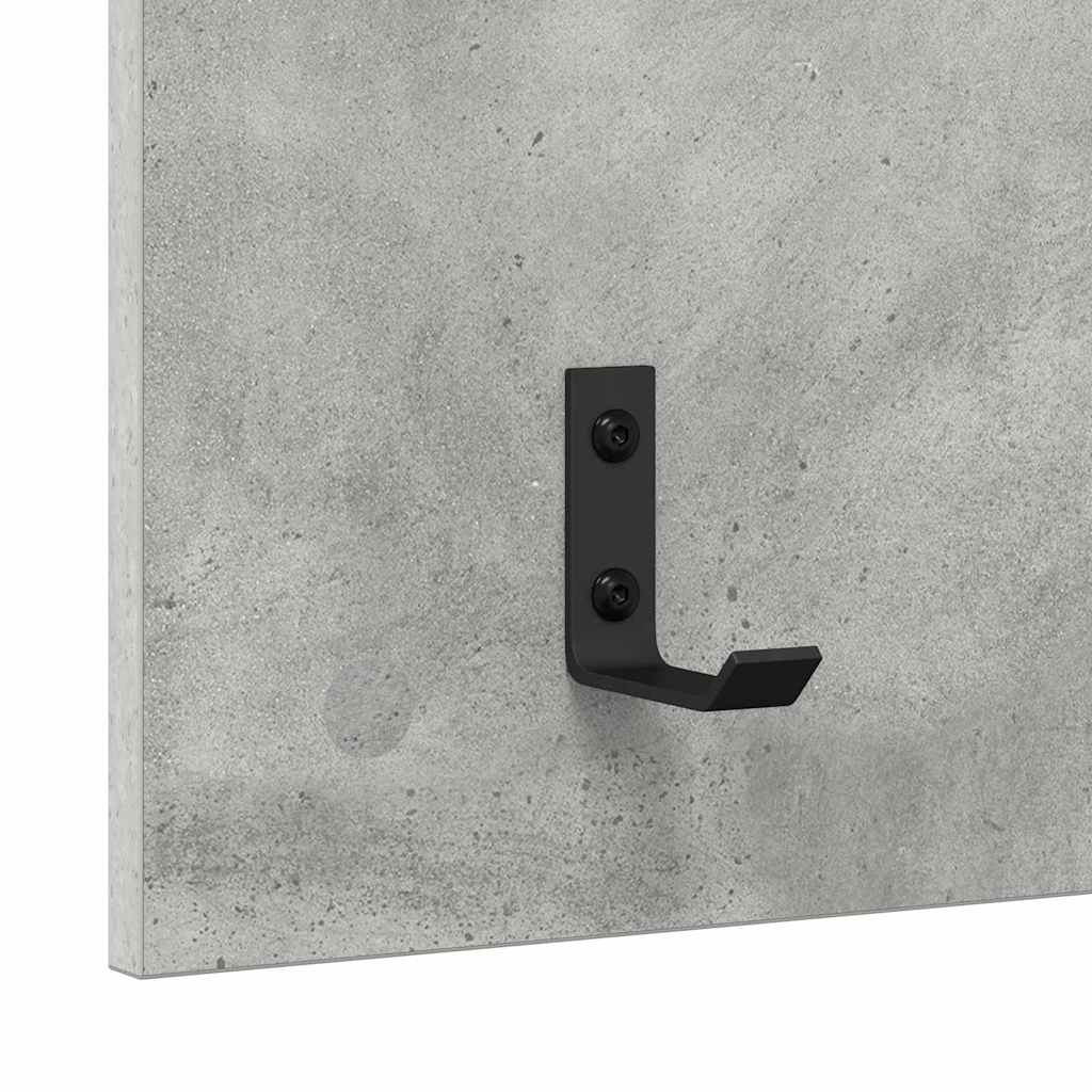 Wall-Mounted Coat Rack Wall-Mounted Concrete Grey