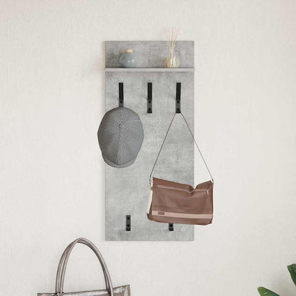 Wall-Mounted Coat Rack Wall-Mounted Concrete Grey