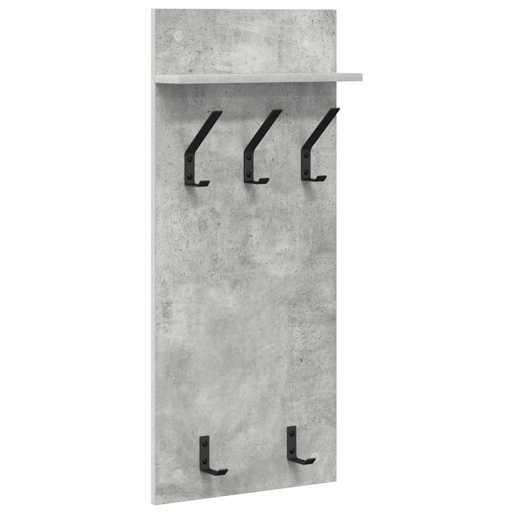 Wall-Mounted Coat Rack Wall-Mounted Concrete Grey