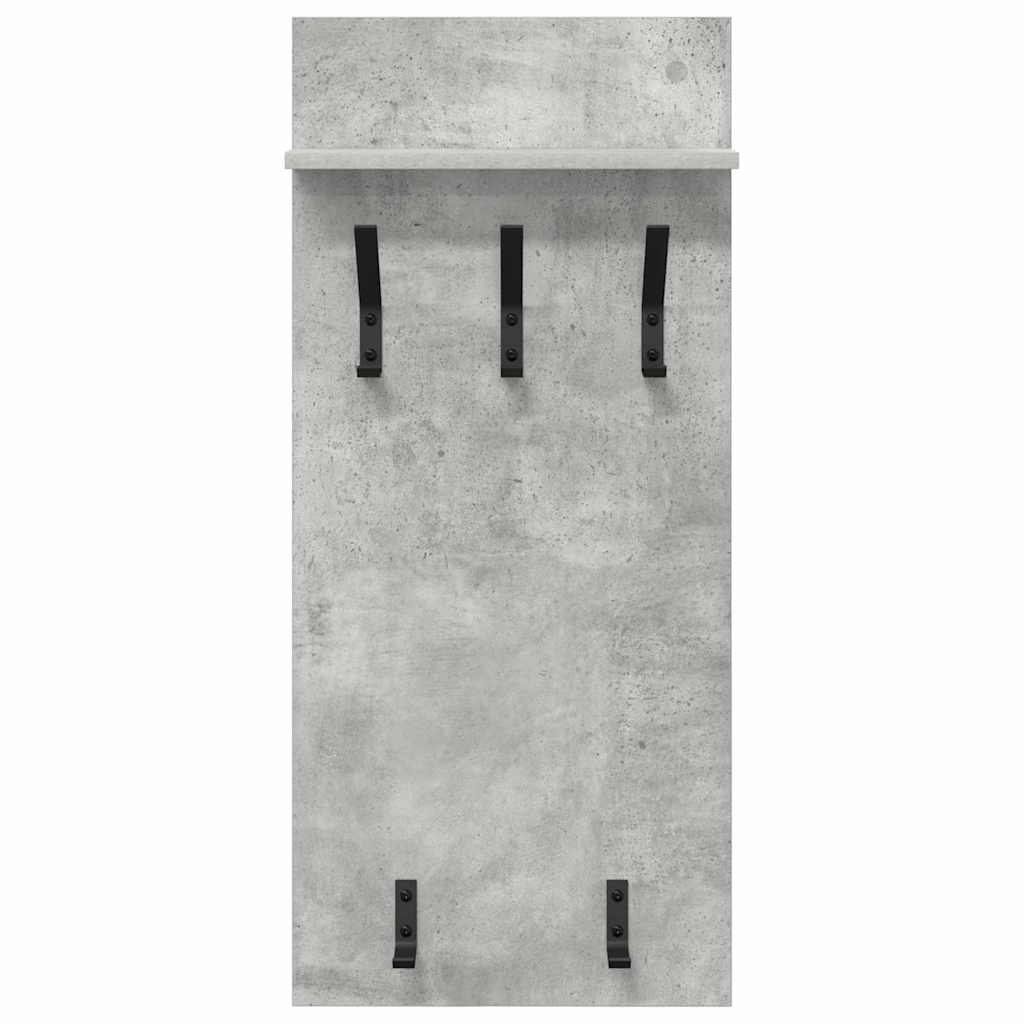 Wall-Mounted Coat Rack Wall-Mounted Concrete Grey