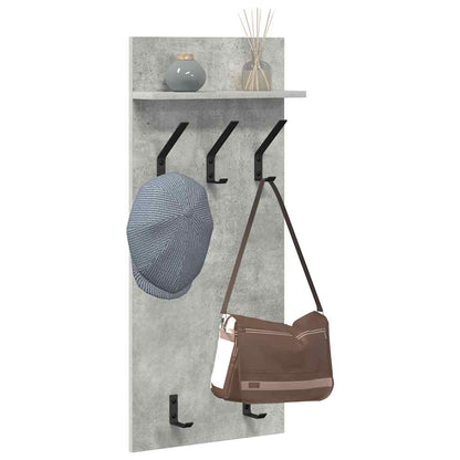 Wall-Mounted Coat Rack Wall-Mounted Concrete Grey