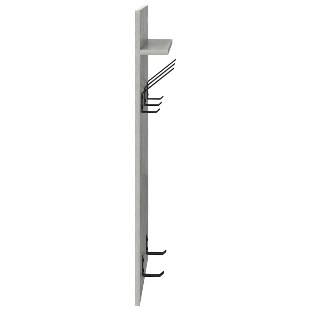 Wall-Mounted Coat Rack Wall-Mounted Concrete Grey