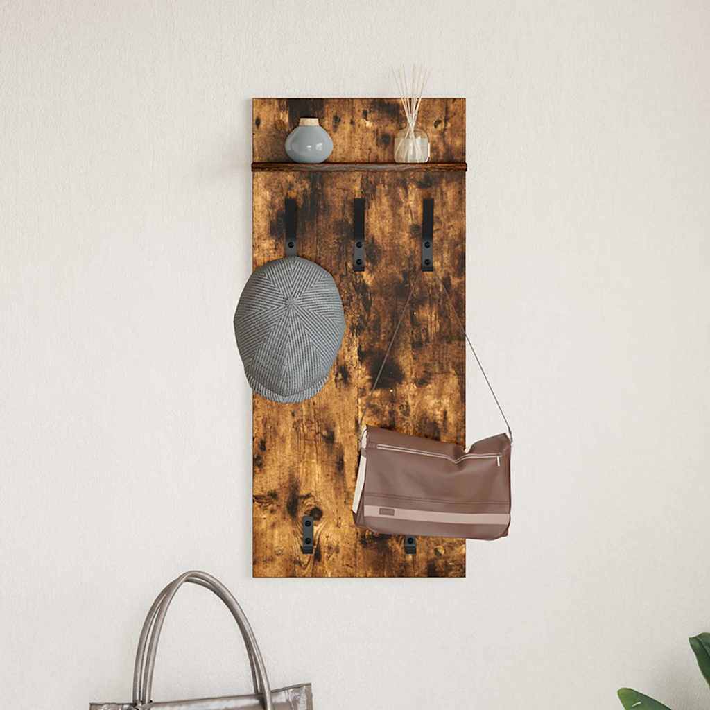 Wall-Mounted Coat Rack Wall-Mounted Smoked Oak 40 x 10 x 90 cm