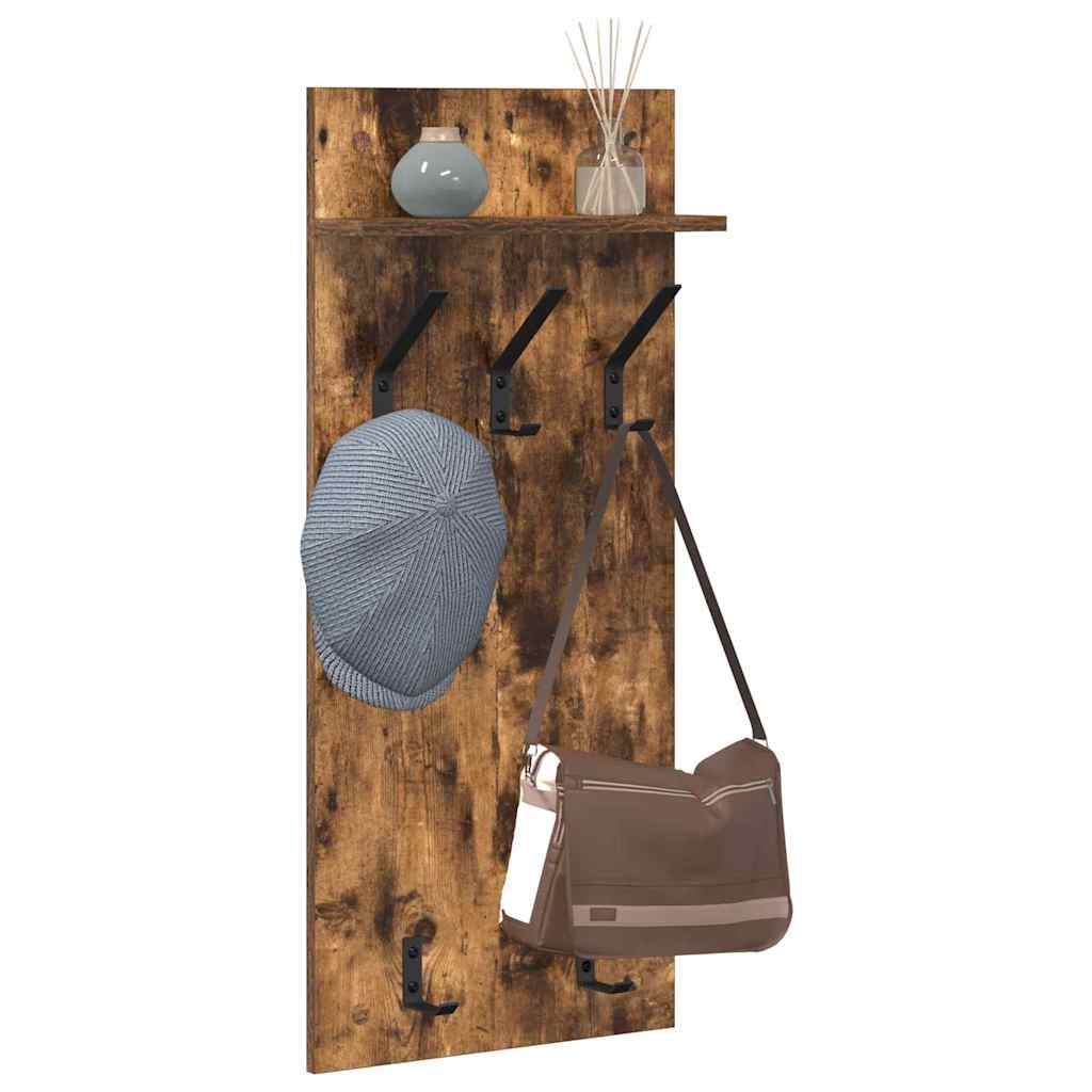 Wall-Mounted Coat Rack Wall-Mounted Smoked Oak 40 x 10 x 90 cm