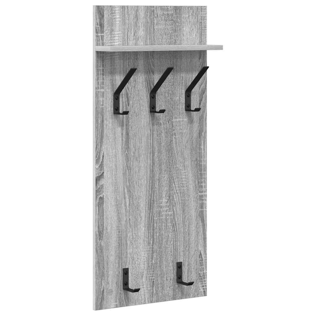 Wall-Mounted Coat Rack Wall-Mounted Grey Sonoma 40 x 10 x 90 cm
