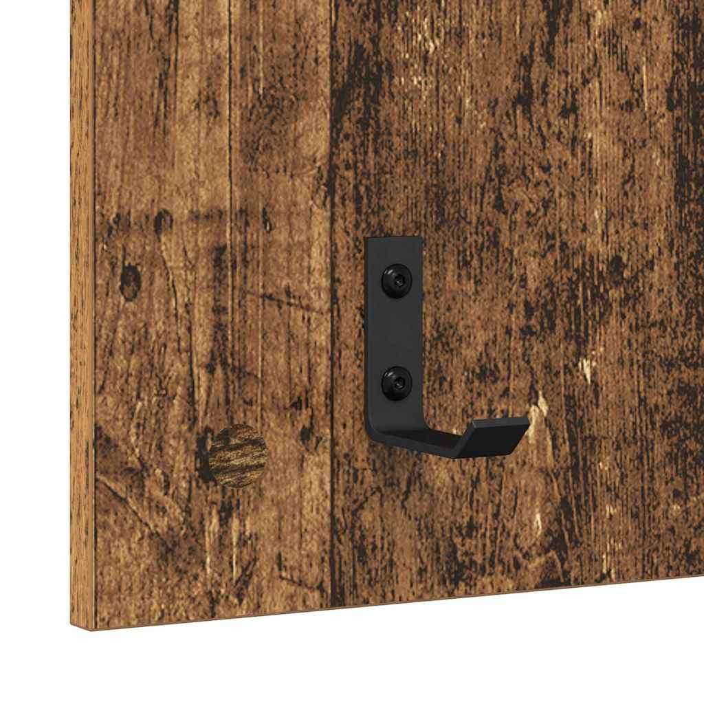 Wall-Mounted Coat Rack Old Wood 40 x 10 x 90 cm Engineered wood