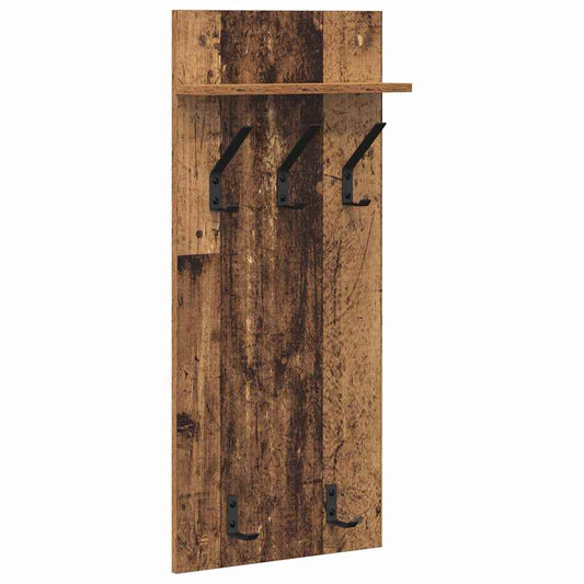 Wall-Mounted Coat Rack Old Wood 40 x 10 x 90 cm Engineered wood
