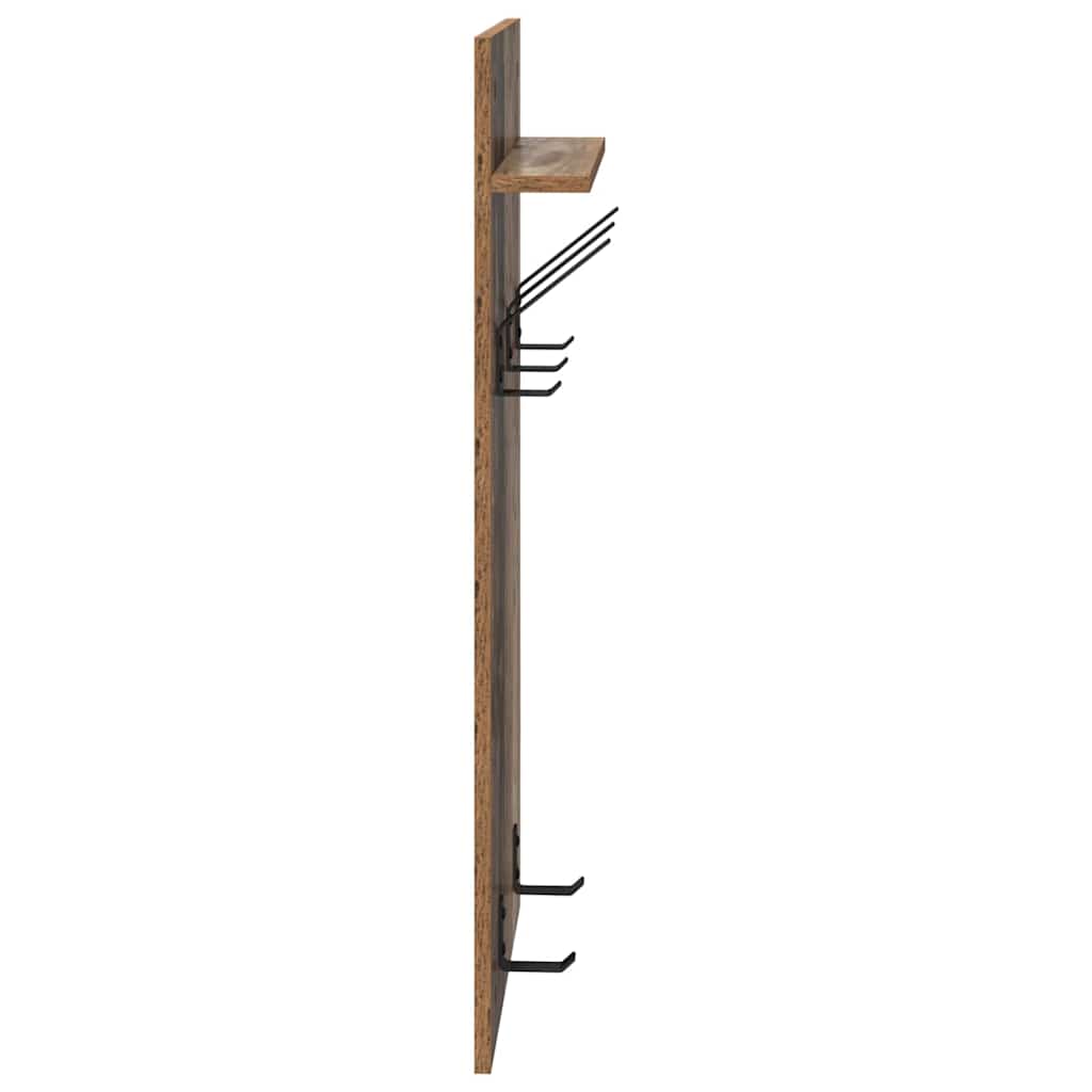 Wall-Mounted Coat Rack Old Wood 40 x 10 x 90 cm Engineered wood