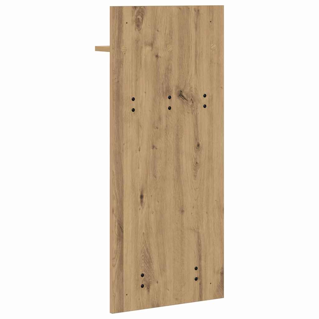 Wall-Mounted Coat Rack with Shelf Artisan Oak 40 x 10 x 90 cm