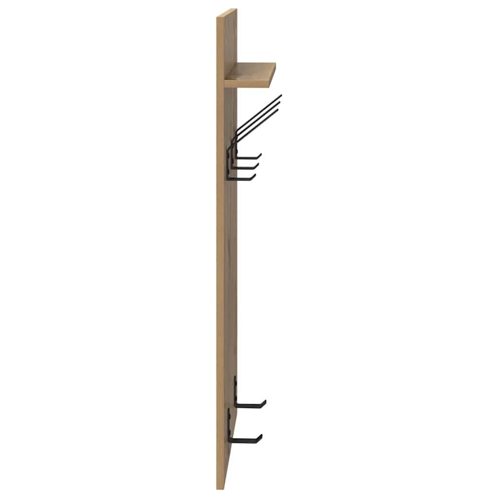 Wall-Mounted Coat Rack with Shelf Artisan Oak 40 x 10 x 90 cm