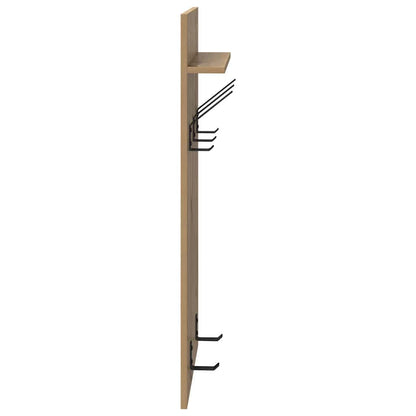 Wall-Mounted Coat Rack with Shelf Artisan Oak 40 x 10 x 90 cm