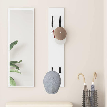 Wall-Mounted Coat Rack White 20 x 1.5 x 100 cm Engineered wood