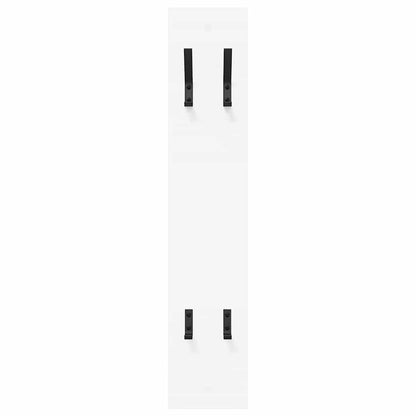 Wall-Mounted Coat Rack White 20 x 1.5 x 100 cm Engineered wood