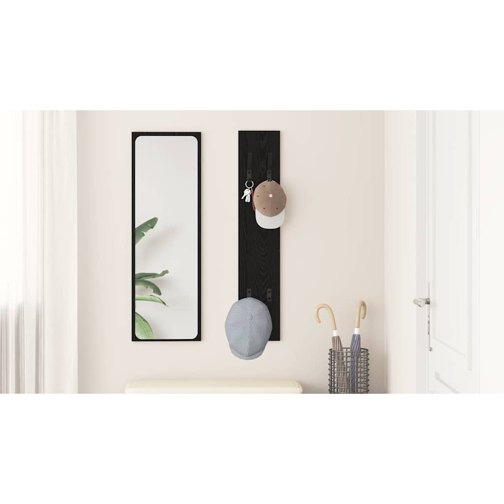 Wall-Mounted Coat Rack Wall-mounted Black Oak 20 x 1.5 x 100 cm