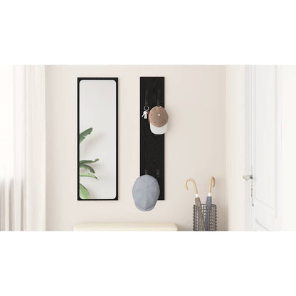 Wall-Mounted Coat Rack Wall-mounted Black Oak 20 x 1.5 x 100 cm