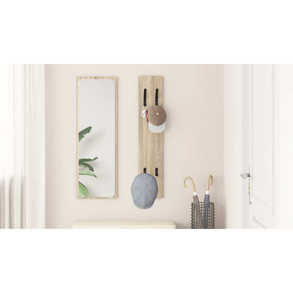 Wall-Mounted Coat Rack Sonoma oak 20 x 1.5 x 100 cm