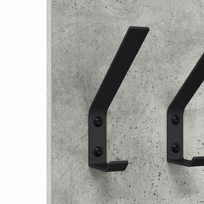 Wall-Mounted Coat Rack Wall-Mounted Concrete Grey