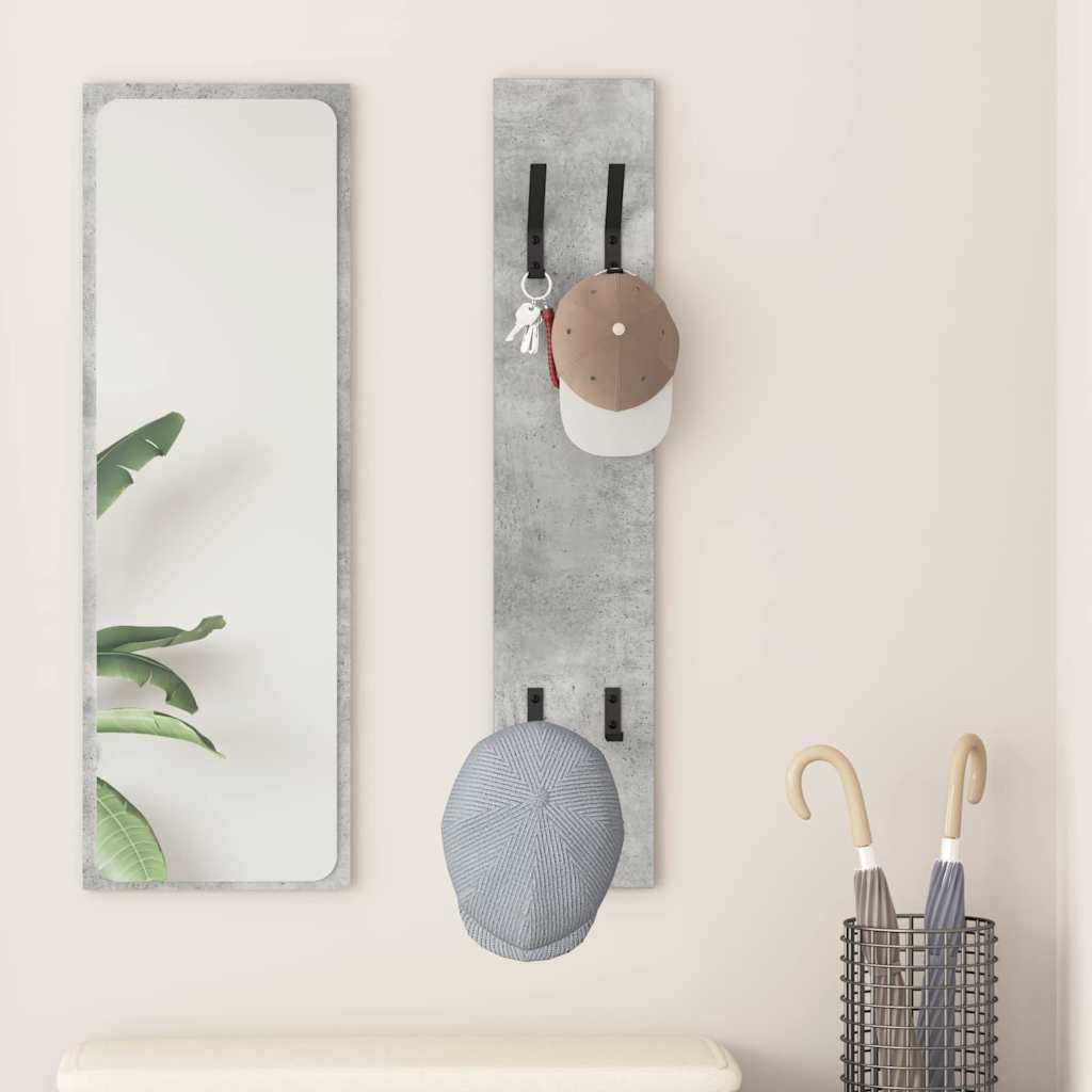 Wall-Mounted Coat Rack Wall-Mounted Concrete Grey