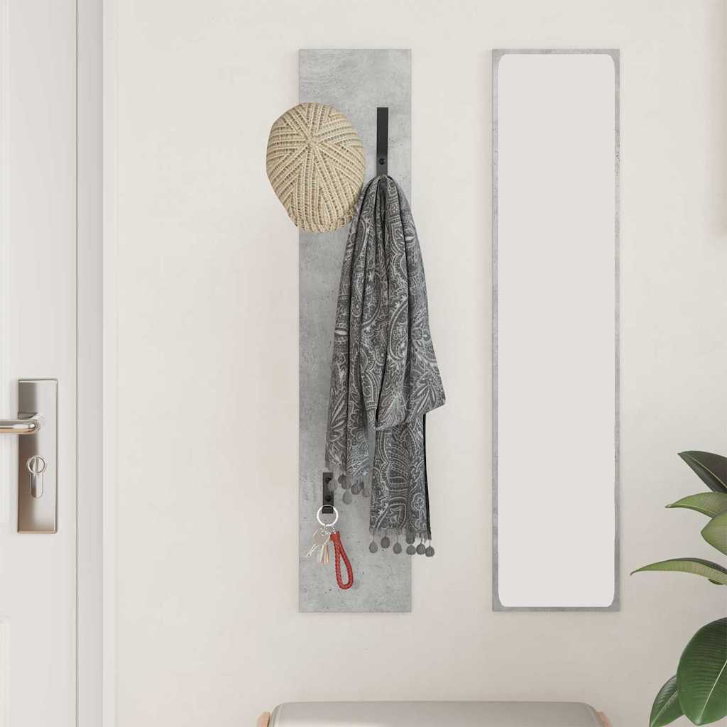 Wall-Mounted Coat Rack Wall-Mounted Concrete Grey
