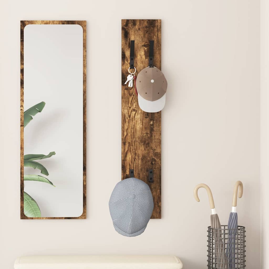 Wall-Mounted Coat Rack Wall-Mounted Smoked Oak Engineered wood