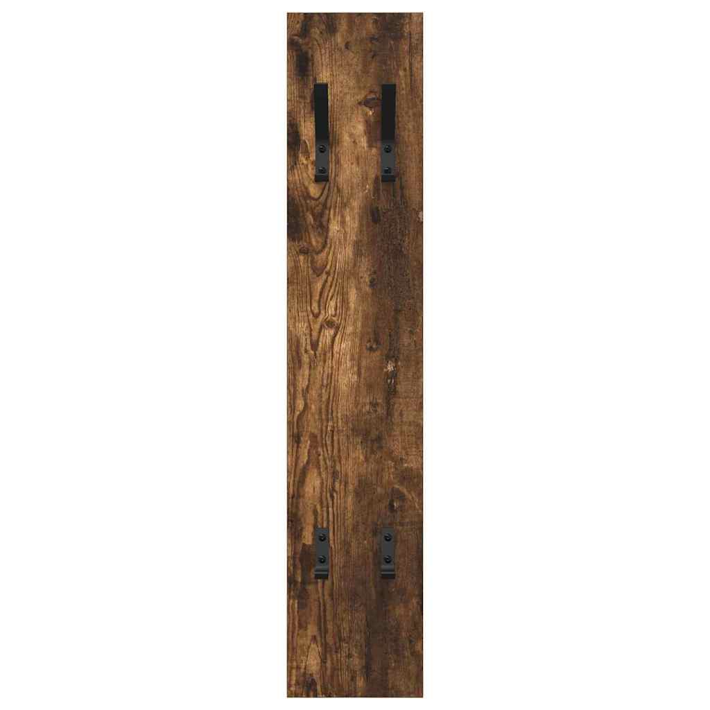 Wall-Mounted Coat Rack Smoked Oak 20 x 1.5 x 100 cm