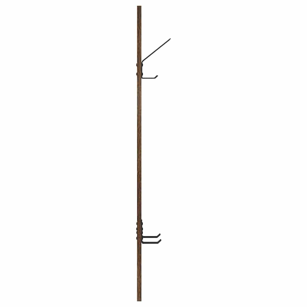 Wall-Mounted Coat Rack Smoked Oak 20 x 1.5 x 100 cm