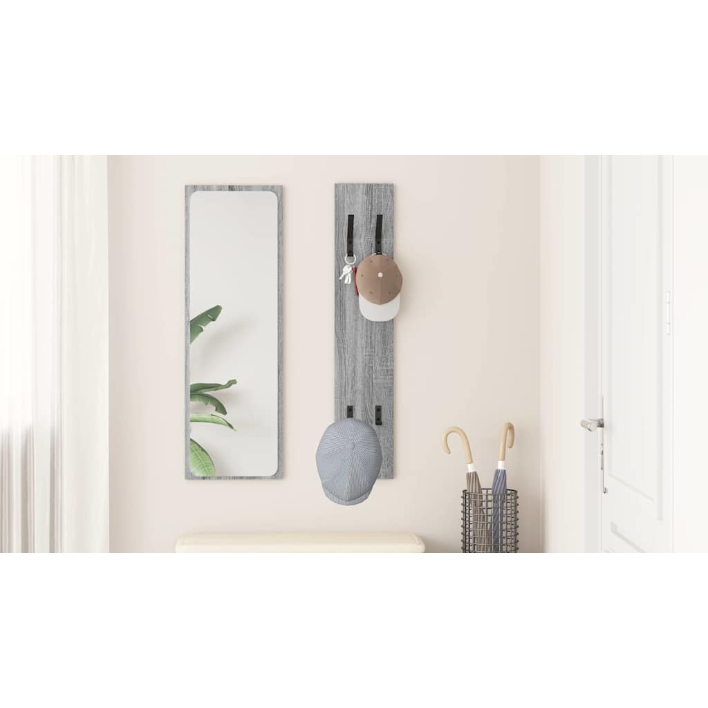 Wall-Mounted Coat Rack Grey Sonoma 20 x 1.5 x 100 cm