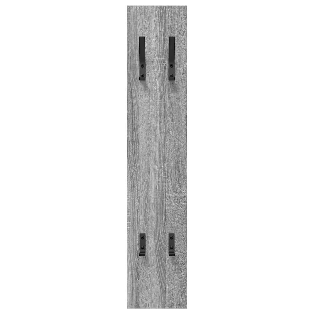 Wall-Mounted Coat Rack Grey Sonoma 20 x 1.5 x 100 cm